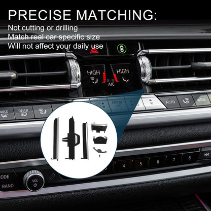 Air Vent Clips Tab for BMW X5 G05 Black Silver Tone Right (2019-2023)