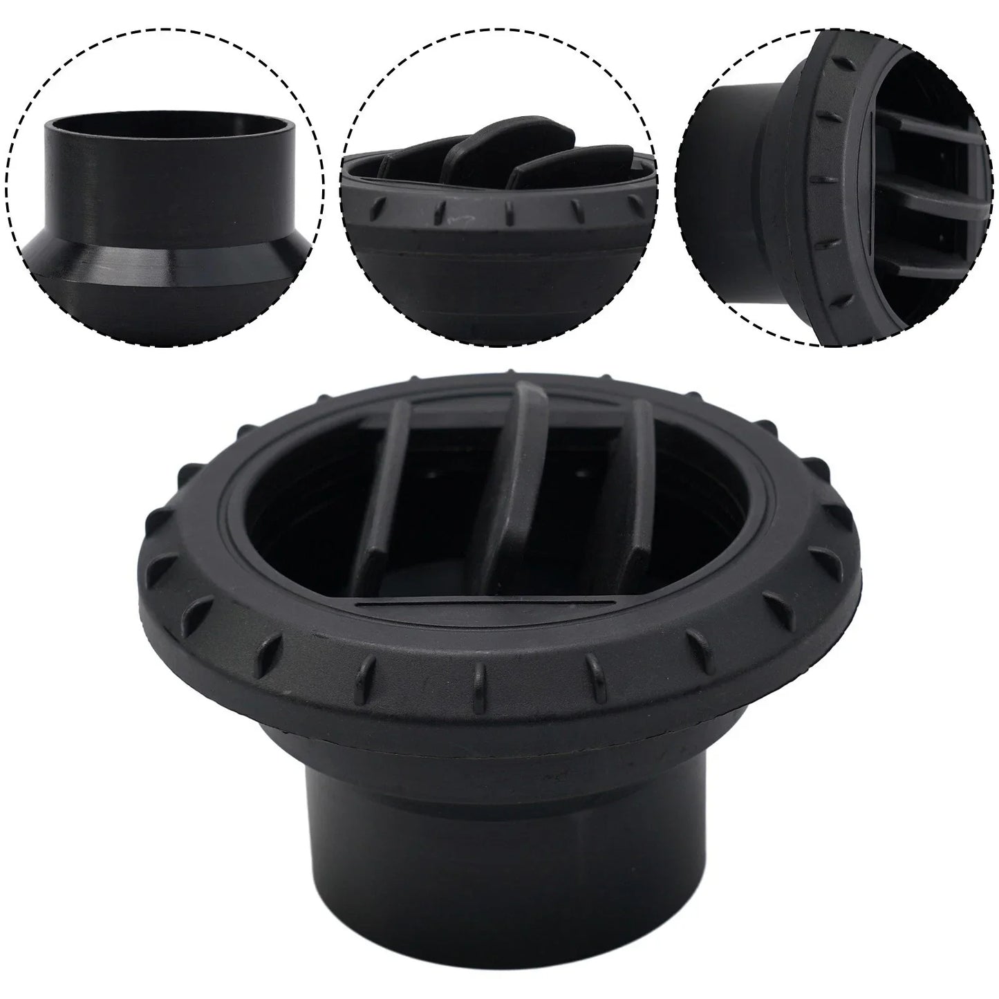 60mm Rotatable Black Air Vent Outlet for Diesel Heater