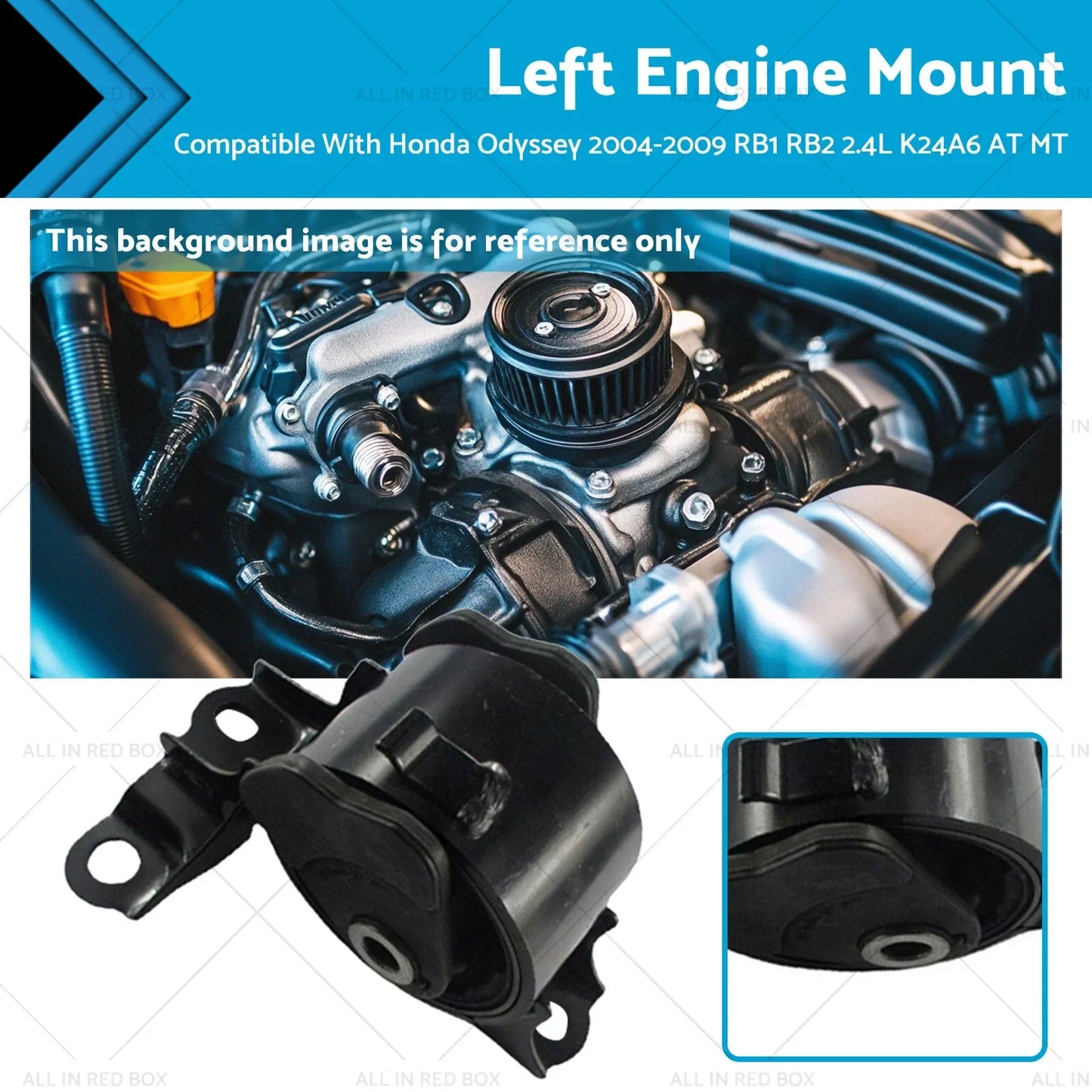 Left Engine Mount for Honda Odyssey RB1 RB2 2.4L K24A6 (2004-2009)