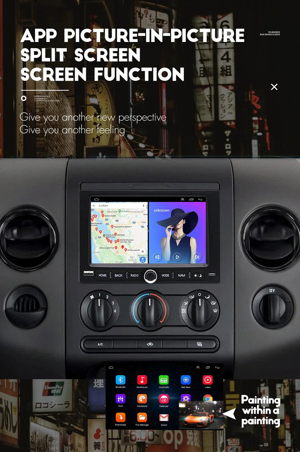 7" Stereo Radio GPS Navigation Head Unit for Ford Focus Fusion Mustang Explorer