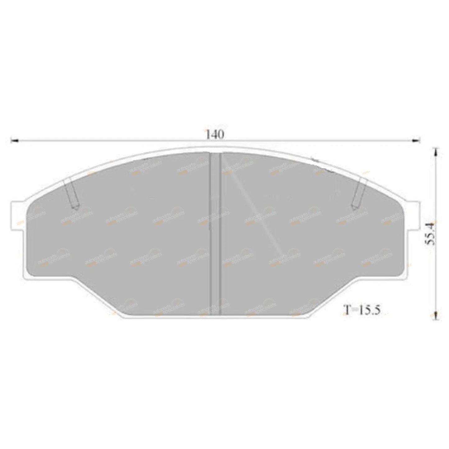 Front Disc Brake Pad Set for Toyota Hiace Van (1982–1987)