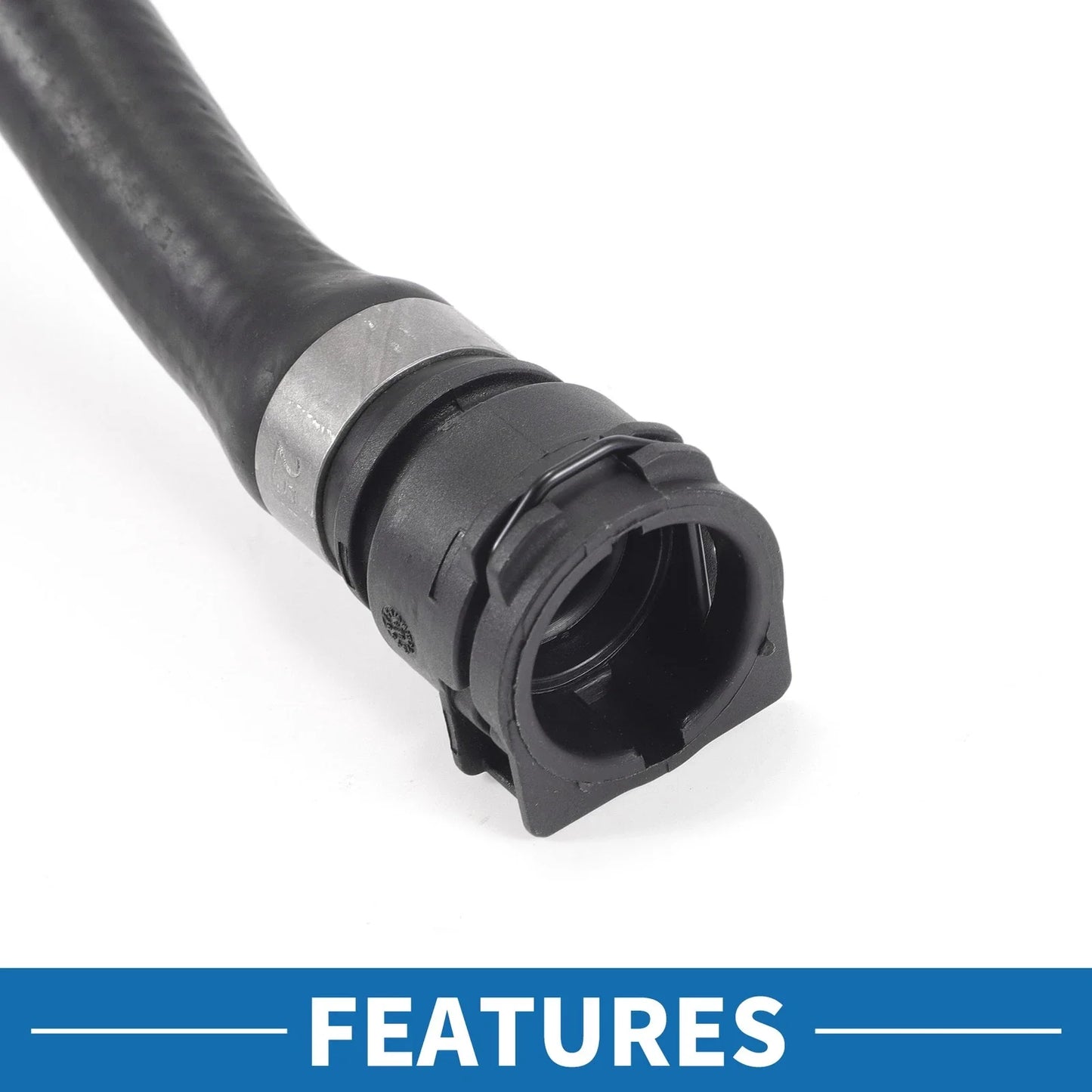 Heater Hose 1Pc Rubber Black for BMW 230i 2.0L (2017-2020)