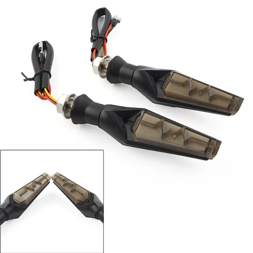 LED Flowing Turn Signal Lights for Motorcycle - Amber