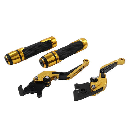 Gold Extendable Brake Clutch Lever Grip Set for BMW S1000XR (2015-2021)