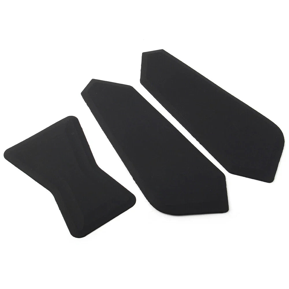 3 x Black Slip Sticker Traction Pads for BMW F750GS F850GS (2018-2023)
