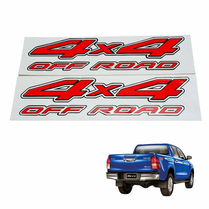 RED "4x4 OFF ROAD" Side Rear Body Diff Lock for Toyota Hilux REVO (2015-24)