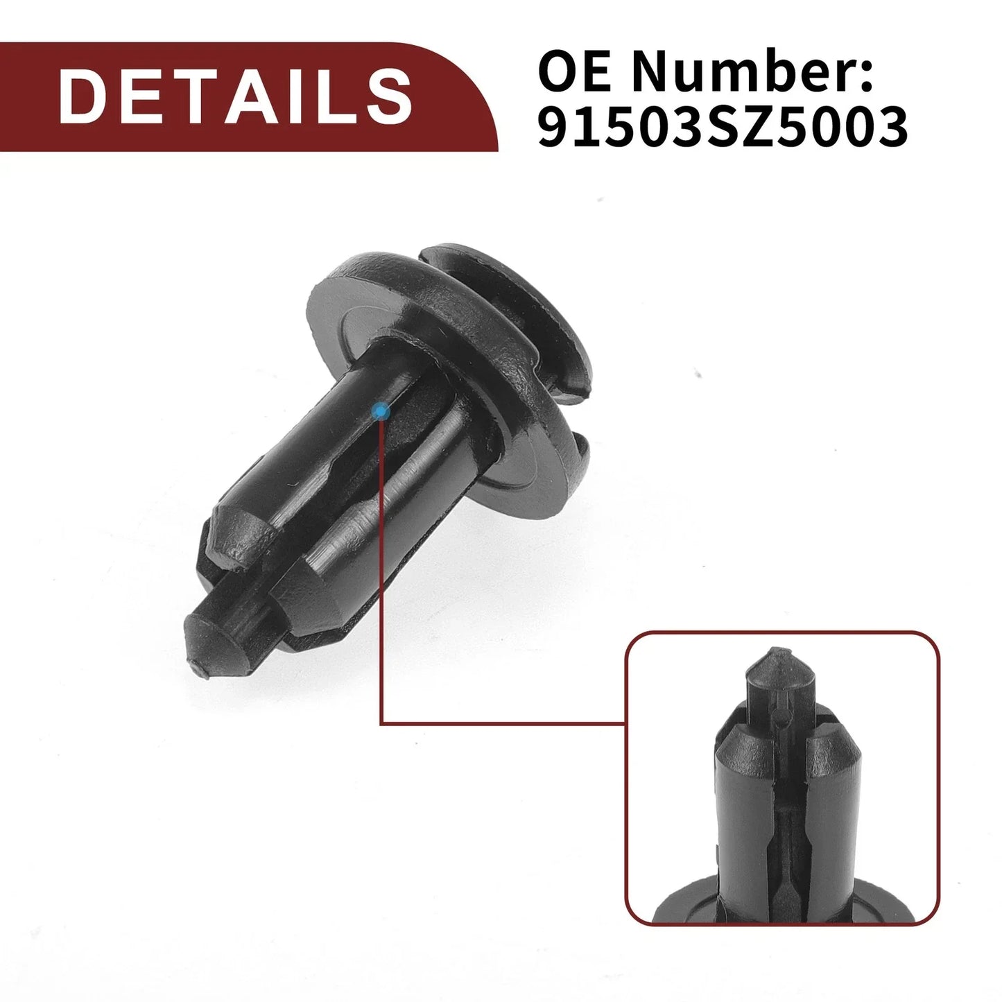 Front Fender Skirt Clips 2 x for Honda Pilot, Accord (2003-2015, 1997-2007)