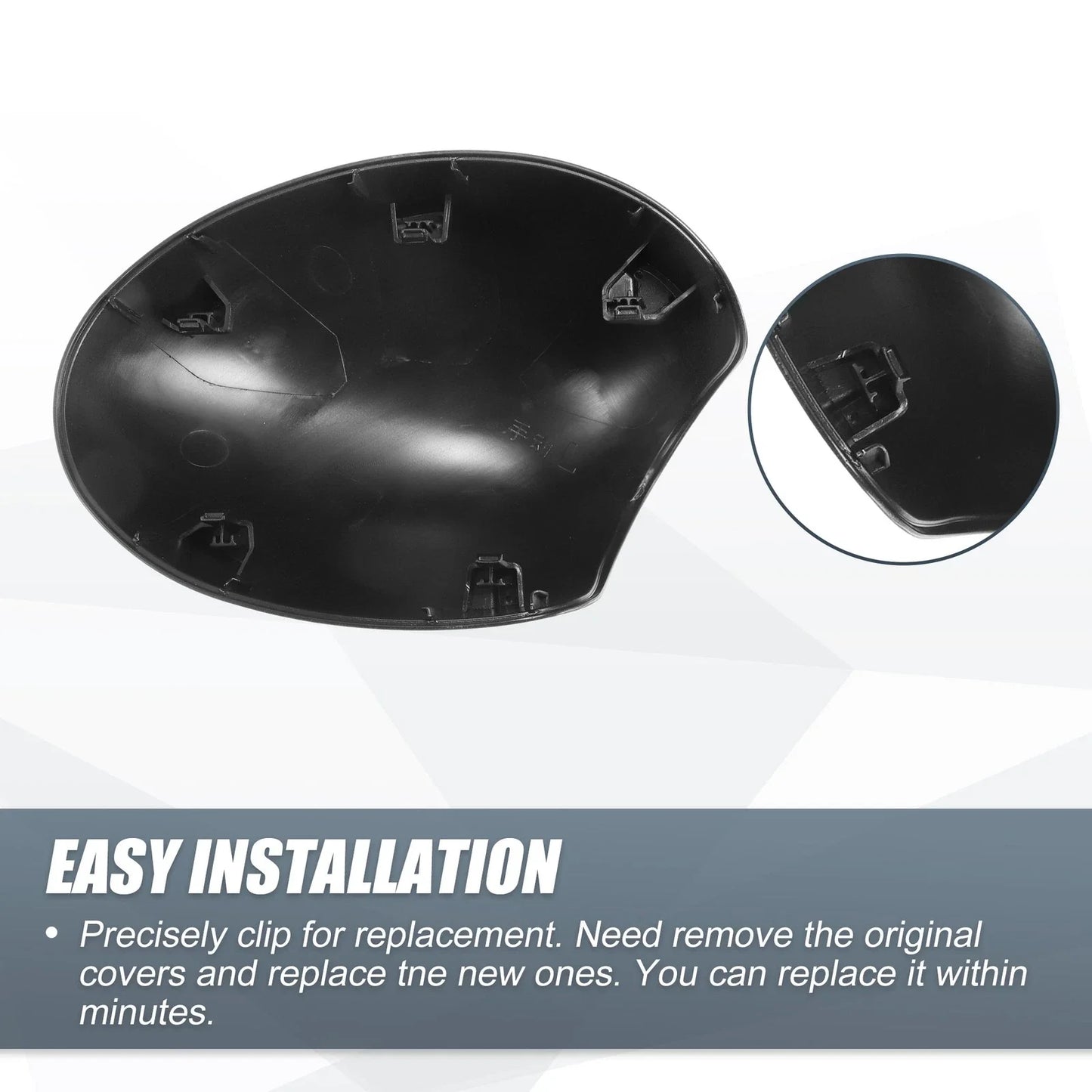 Pair Rearview Mirror Cover Cap Gray for BMW Mini Clubman R55 R57 R56