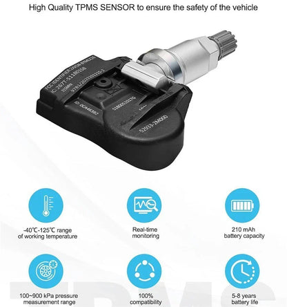 4x TPMS Tire Pressure Sensors for Mazda 2 3 5 6 CX-7 CX-9 MX-5 (2007-2020)
