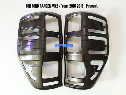 Grey Wildtrak Headlight Taillight Cover Trim for Ford Ranger T6 PX (2015-21)