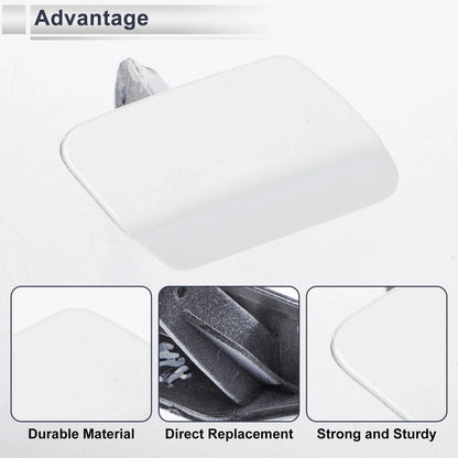 Front Right Side Bumper Headlight Washer Nozzle Cover Cap for BMW 320i White
