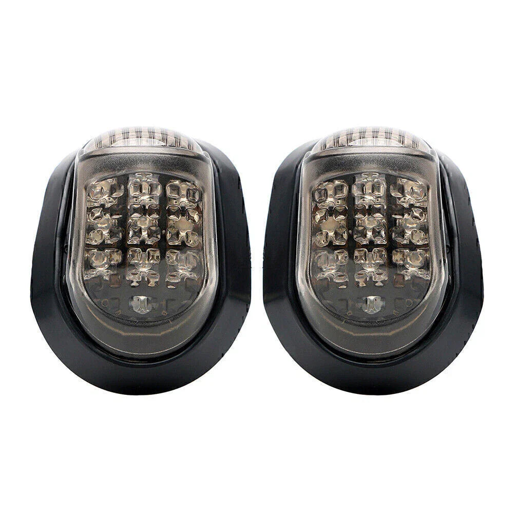 Amber LED Flush Mount Turn Signal Lights for Universal Motorcycle