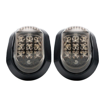 Amber LED Flush Mount Turn Signal Lights for Universal Motorcycle