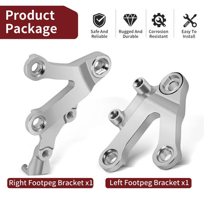 2 x Footpeg Bracket Left+Right for Kawasaki ZZR600 ZZR 600 (2005-2008)