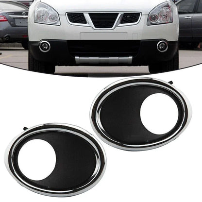 2 x Left+Right Fog Light Lamp Cover Bezel Trim for Nissan Qashqai (2014–2017)