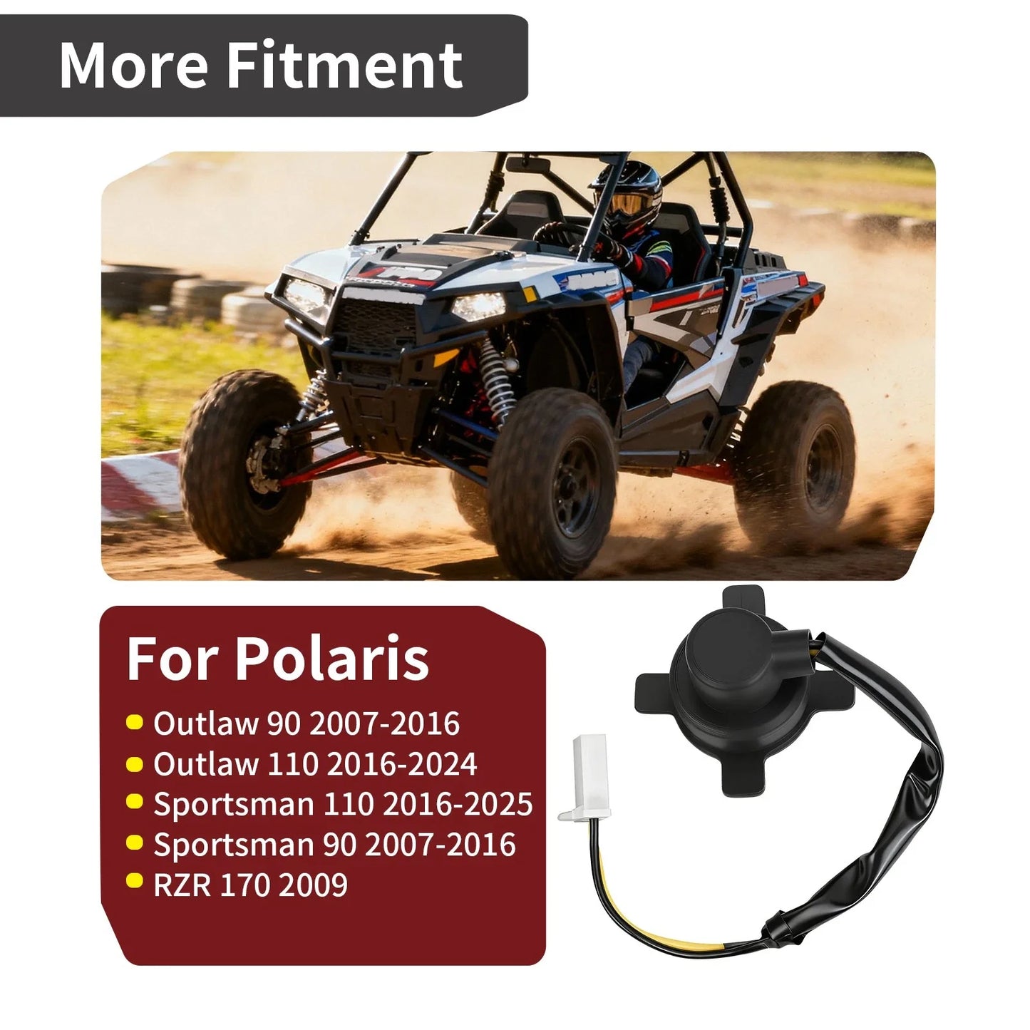 Headlight Socket for Polaris Outlaw 90/110/Sportsman 90/110/RZR 170 (2009–2014)
