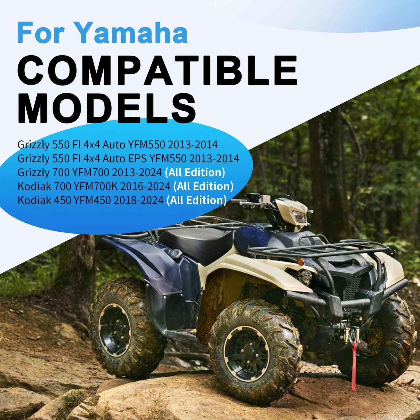 4 x Front Upper & Lower Ball Joints for Yamaha Grizzly 700 YFM700 (2013–2024)