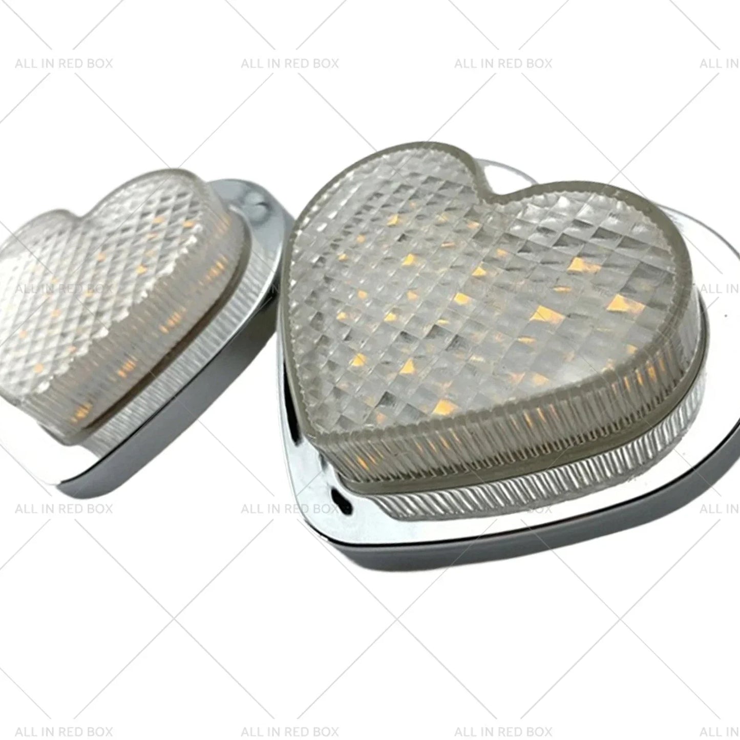 12V LED Side Marker Indicators - Clear Flash for Heart
