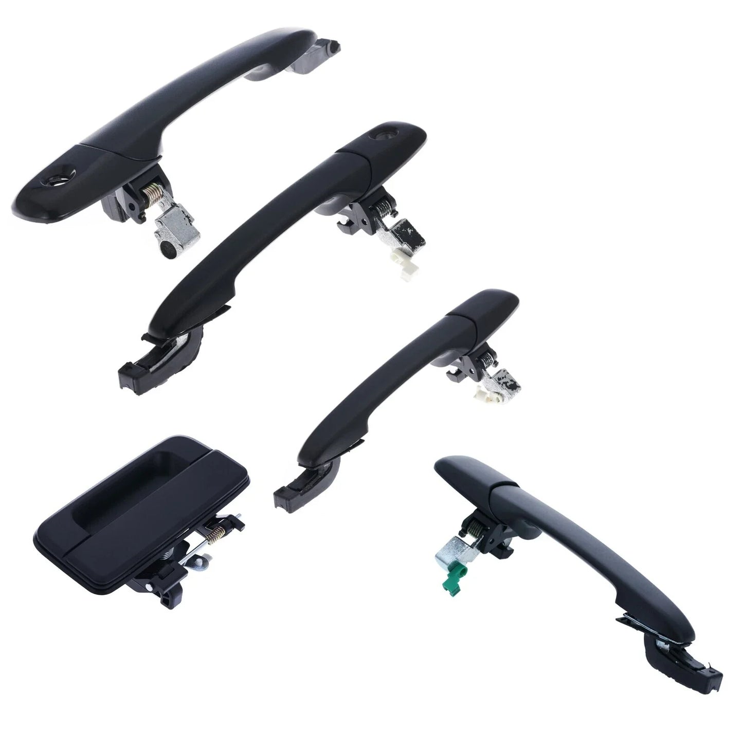 5pc FRONT, REAR & TAILGATE Door Handle Outer Black for Ford Ranger (2011–2015)