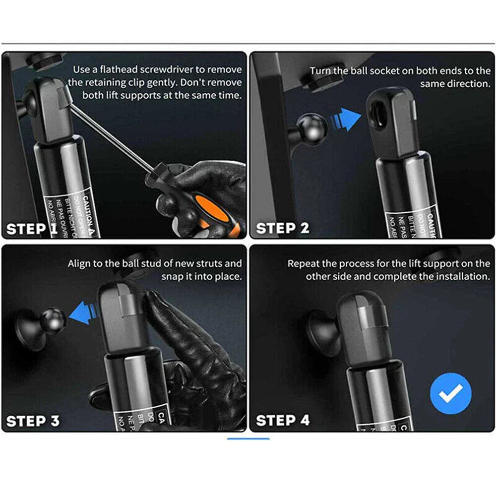 Hood Lift Supports  Shocks for Jeep Grand Cherokee, Dodge Durango (1999-2023)
