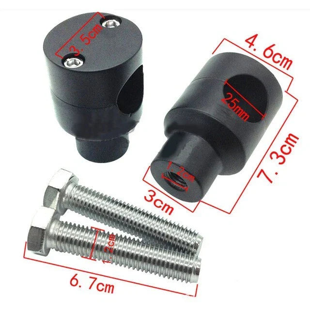 1" Black Motorcycle Handlebar Riser Mount Clamp for Harley Sportster