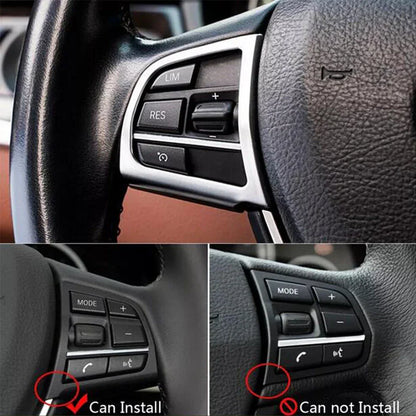 Car Steering Wheel Button Cover Trims for BMW 5 7 Series (2010-2017)