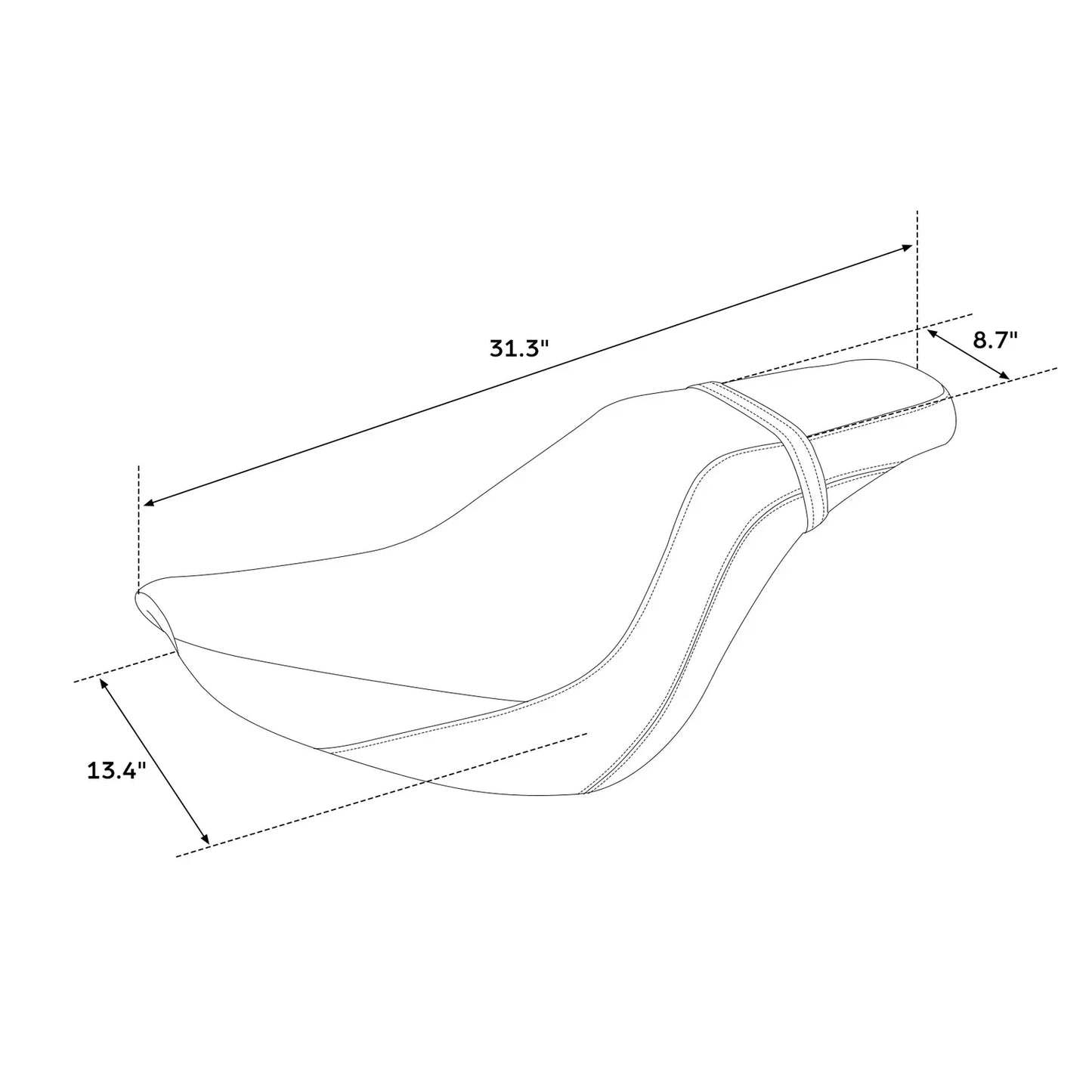 Driver Rider Passenger Seat for Harley FXST Street Bob (2018 - 2025)