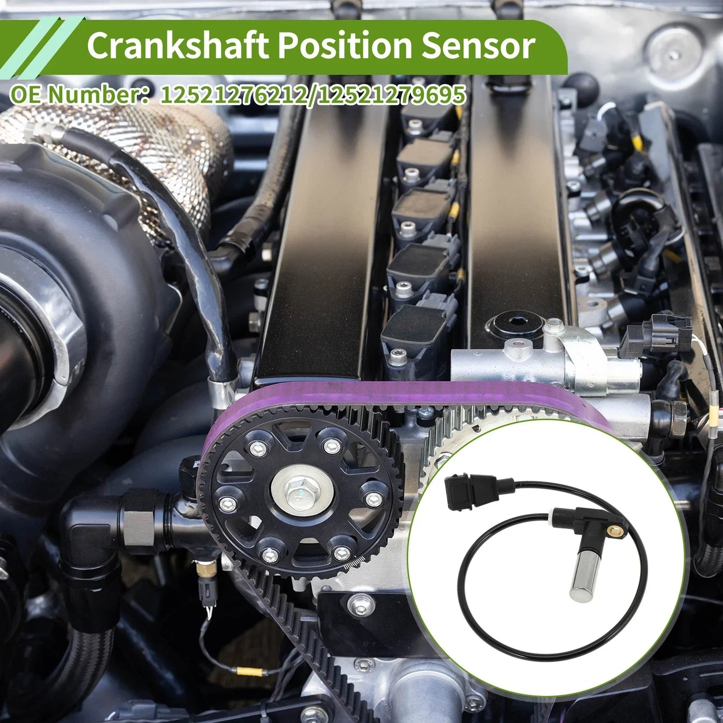 Crankshaft Position Sensor for BMW 325 2.7 (1986-1987) 1 Pc Black
