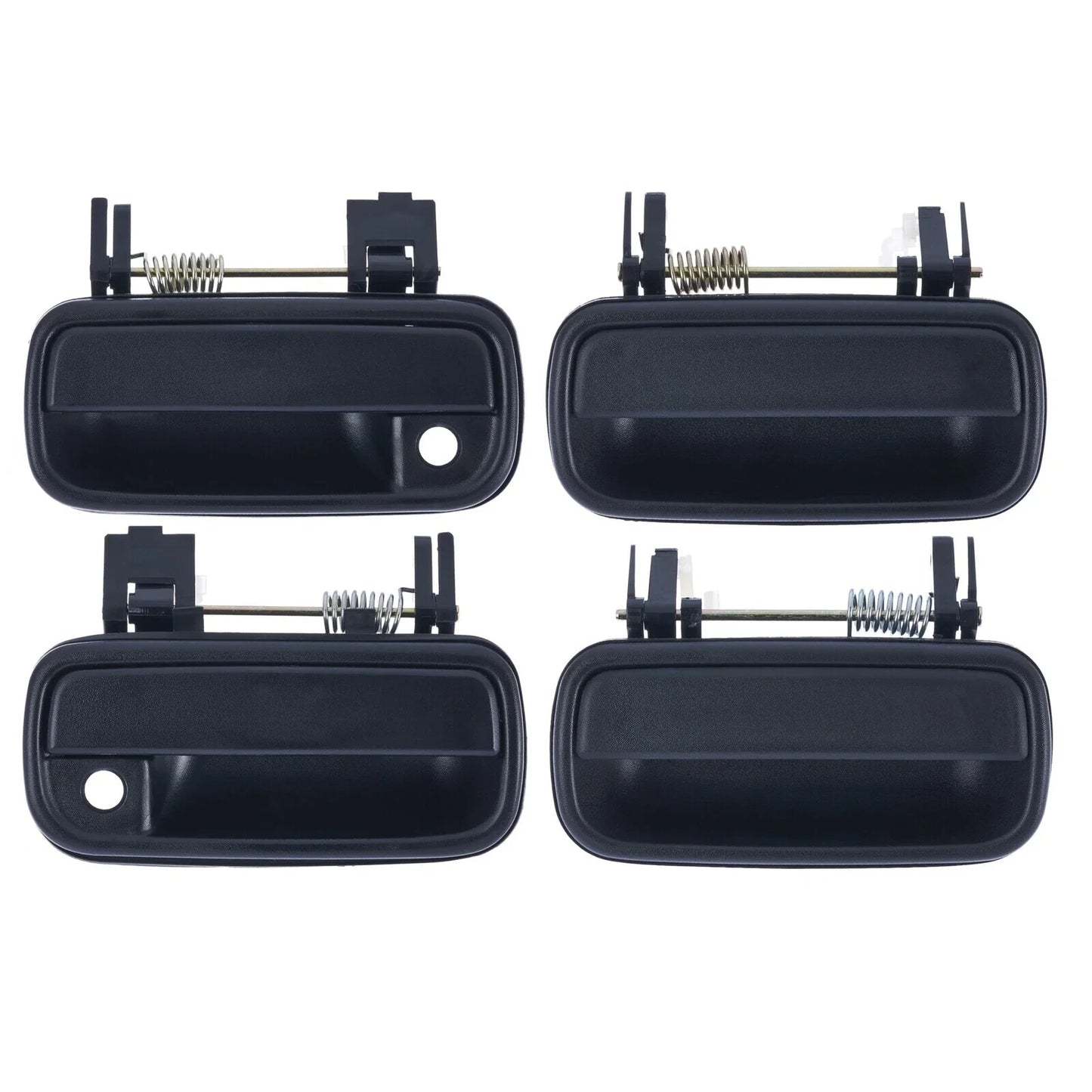 4x Front & Rear Left + Right Outer Door Handle Black for Toyota Hilux (1997–2005)