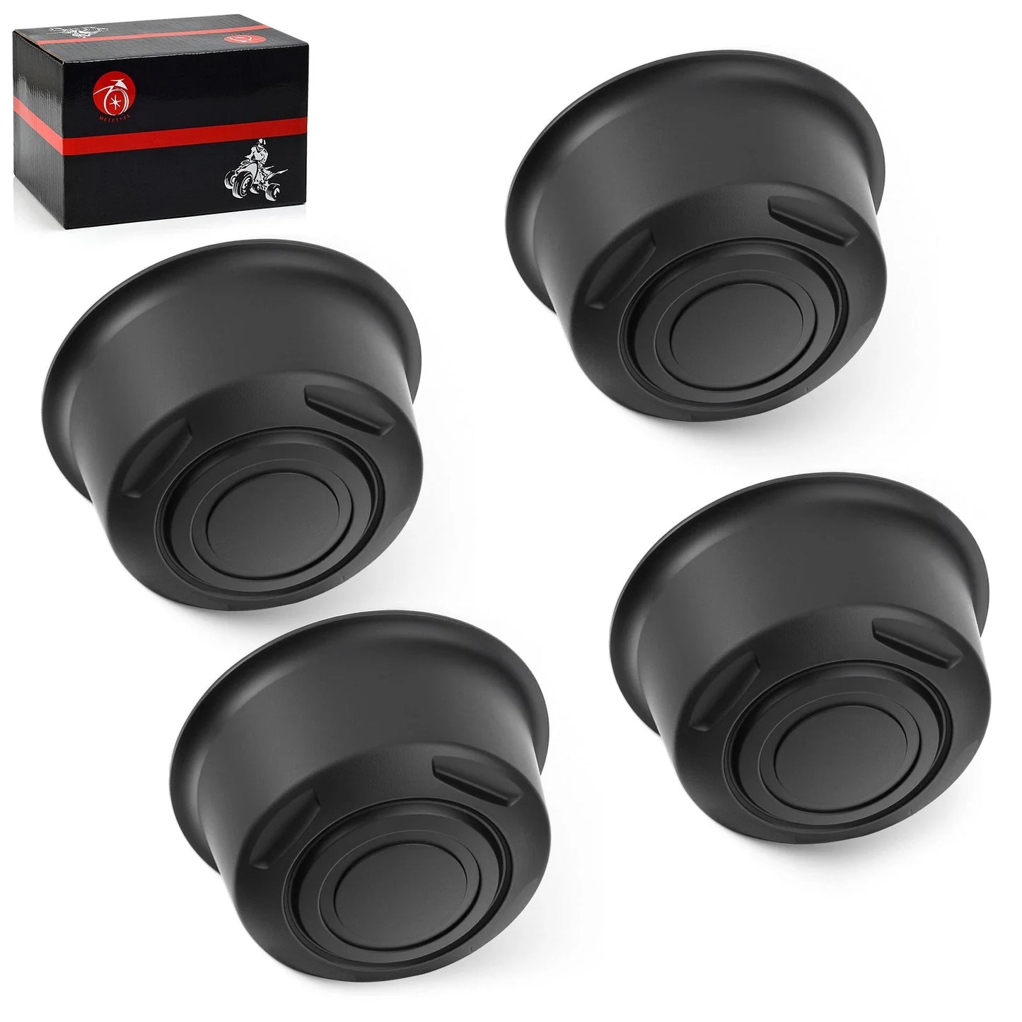 4 Front & Rear Wheel Caps for Yamaha Rhino 450 YXR450F (2006–2009)