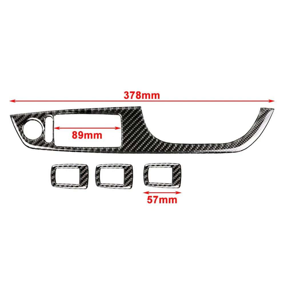4 x Window Lift Switch Panel Cover Trim for BMW 3 Series E90 (2005-2012)