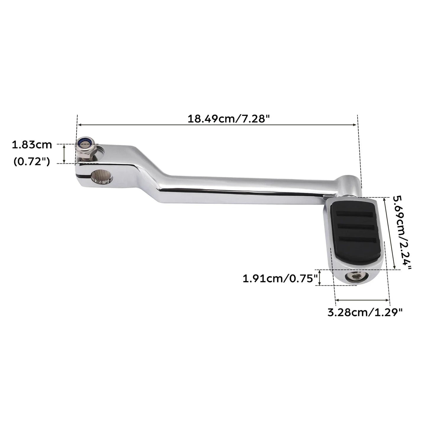 Chrome Left Heel Shift Lever & Shifter Pegs for Harley Softail (1986-2017)