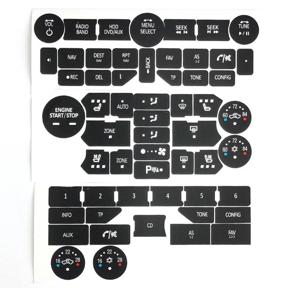 Stickers Repair Decal Button for Car Interior Accessories