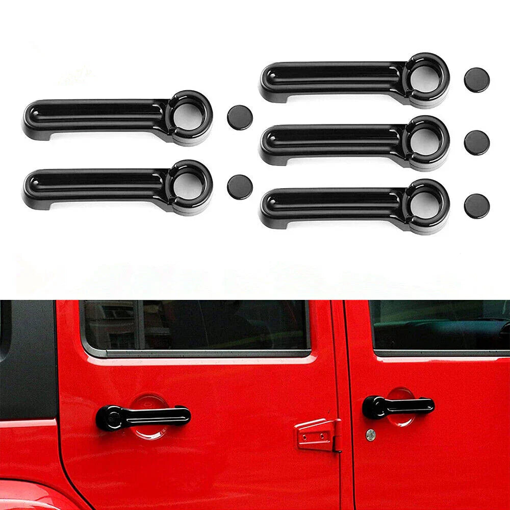 5 x Car Door Handle Cover Molding Trim Accessories for Jeep Wrangler JK (2007-2018)