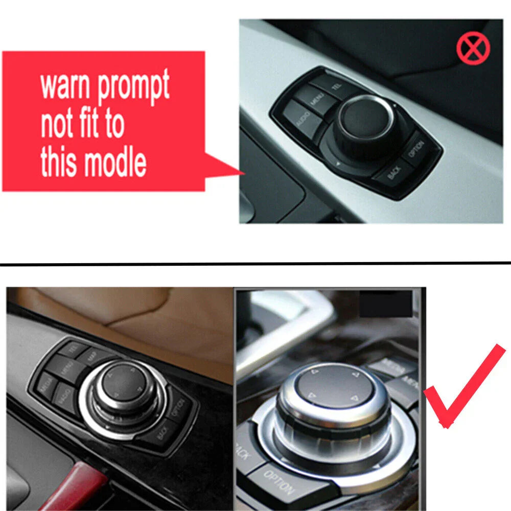 Aluminium Alloy Multimedia Knob Cover for BMW 1 2 3 4 5 6 X1 X3 X4 X5 X6
