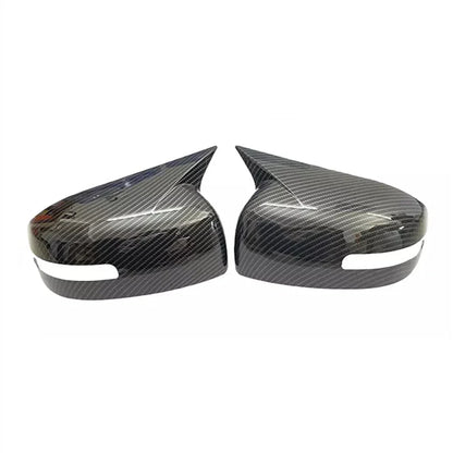 Black Carbon Fiber Side Mirror Covers for 2013-2016 Mitsubishi Lancer EVO