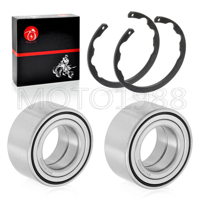 2 x Front Wheel Bearings + CIRCLIP for Kawasaki Bayou 300/400 4x4