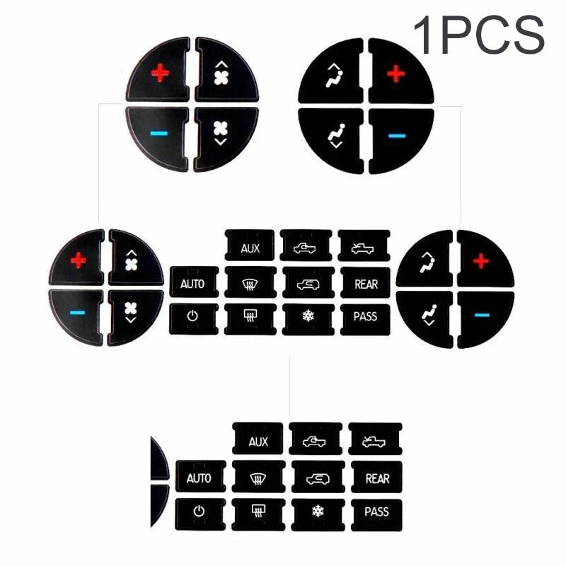 AC for DASH Button Decal Stickers for Buick Enclave (2008–2023)