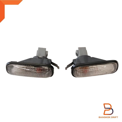 LH+RH Clear Lens Side Marker Turn Signal Lights for Honda Accord (1992-1995)