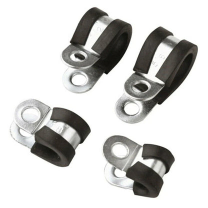 42pcs Rubber Lined Steel P Clips for Brake Pipe Tube Cable Mounting Bracket