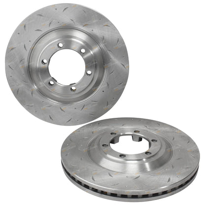 Front Slotted Disc Brake Rotor Pair for Isuzu MU-X (2013 - 2017)