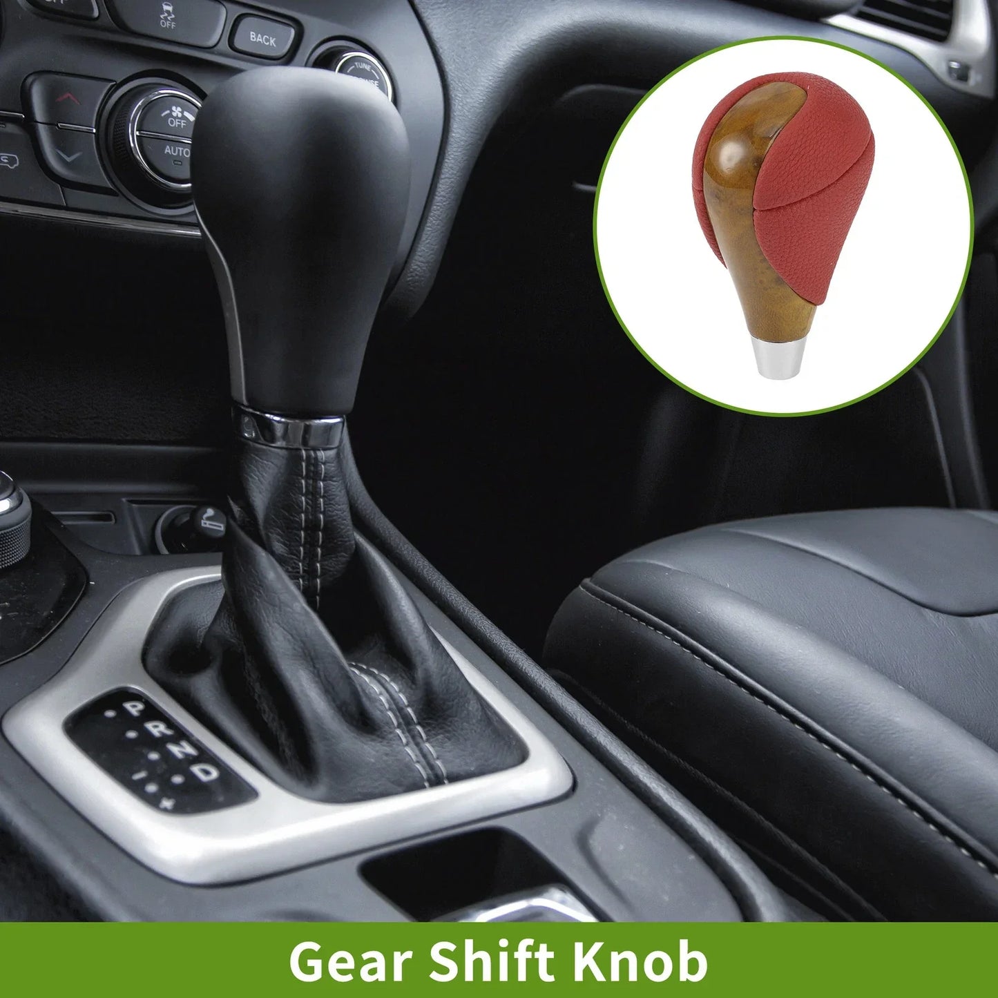 Automatic Gear Shift Knob for Lexus ES350 2007-2015 - Plastic Faux Leather Red