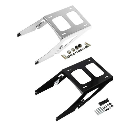 Chrome/Black Two Up Mount Rack for Harley Softail Sport Glide (2018-2022)