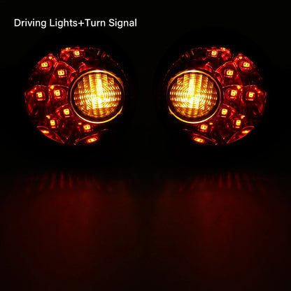 Chrome LED Rear Turn Signal Lights for Harley Sportster 883 XL1200 (1992-Up)