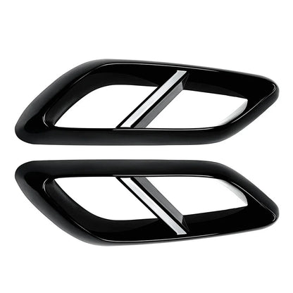 Black Rear Throat Exhaust Pipe Cover Trim for Mercedes Benz E Class (2024+)