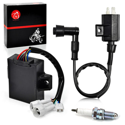Ignition Coil Spark Plug CDI for Kawasaki Bayou 220 KLF220A (1988–1995)