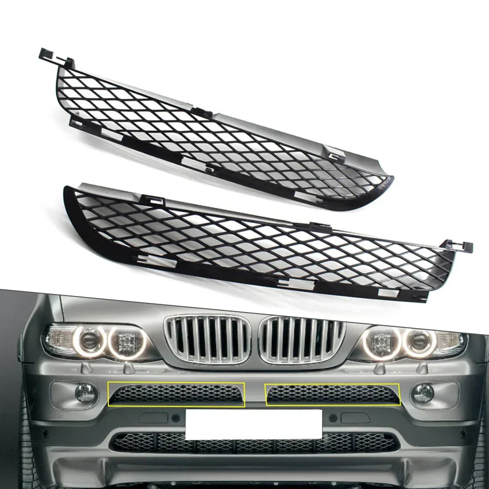 Front Grille Upper Bumper Mesh Grill  For BMW X5 E53 (2003-2006)