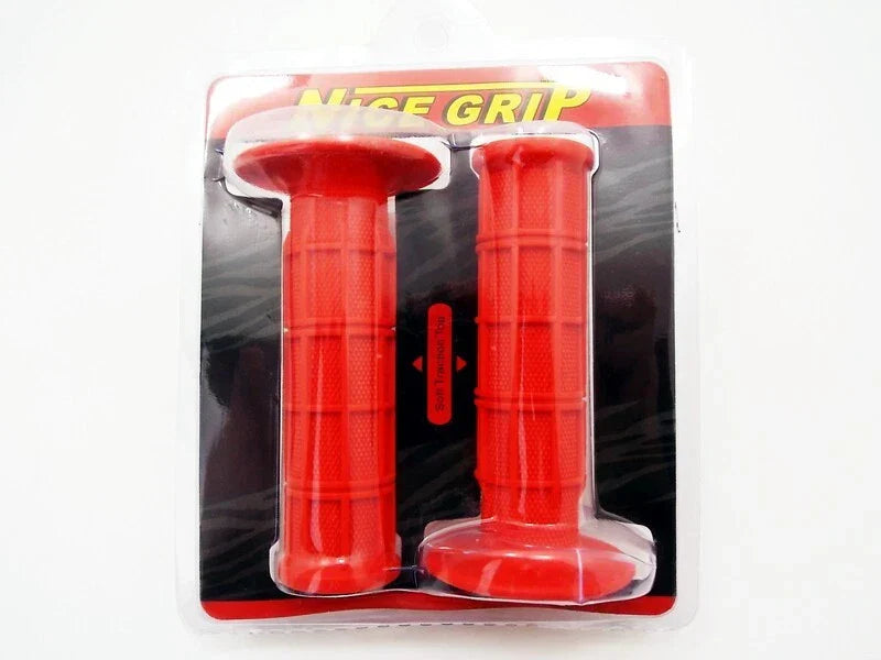 Kawasaki KX500 Red Hand Grip Set (Left & Right) - 1983-2004