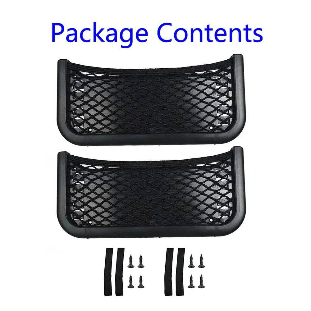 2 x Car Storage Pocket Net Seat Back Holder Organizer Bag Camper Caravan