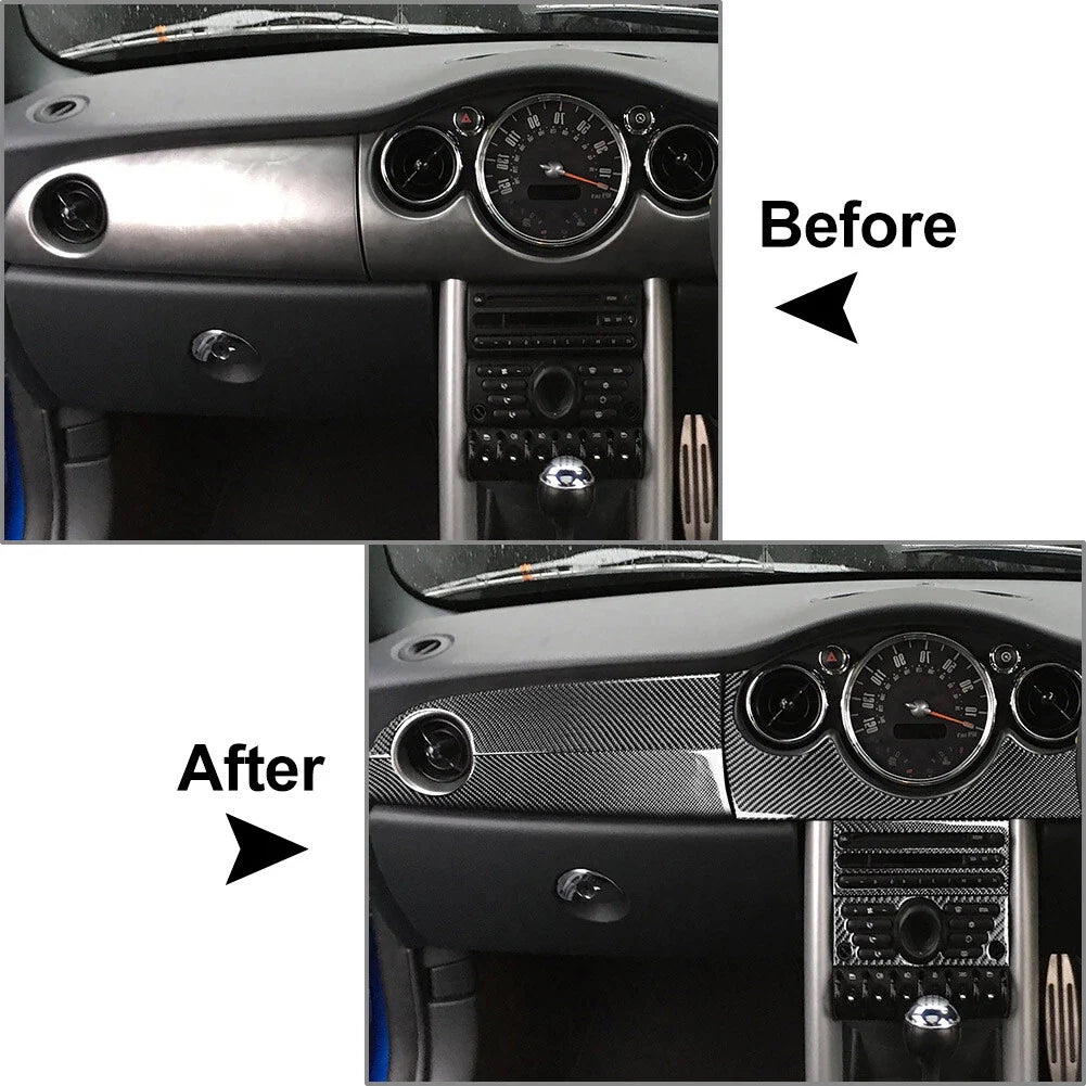 6 x Center Console Dashboard Panel Cover for BMW Mini Cooper R50 R53 (2005-2006)